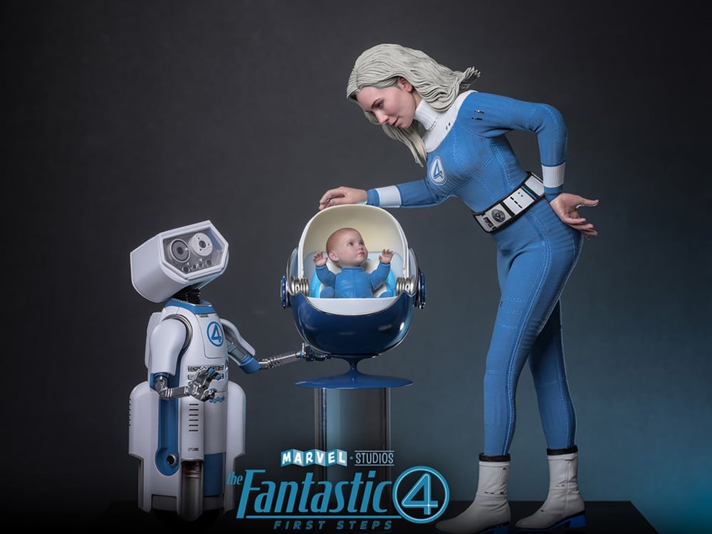 The Fantastic Four: First Steps MMS824 Invisible Woman and H.E.R.B.I.E. 1/6th Scale Collectible Figure Set Gallery Image 1