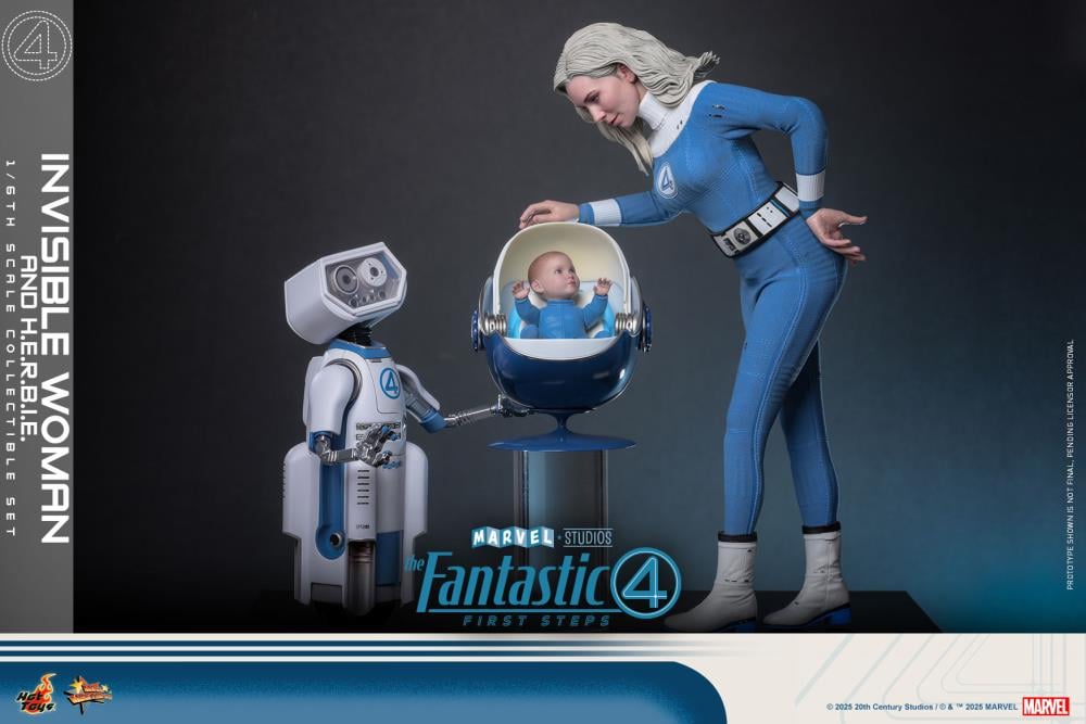The Fantastic Four: First Steps MMS824 Invisible Woman and H.E.R.B.I.E. 1/6th Scale Collectible Figure Set Gallery Image 6