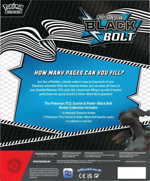 Pokemon Trading Card Game: Scarlet & Violet - Black Bolt Binder Collection Gallery Image 4