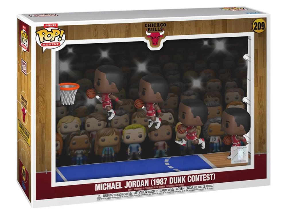 Chicago Bulls Pop! Moment #209 Deluxe Michael Jordan (1987 Dunk