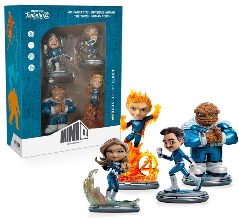 Fantastic Four: First Steps MiniCo The Fantastic Four (Metallic Ver.) Exclusive Four-Pack Gallery Image 7