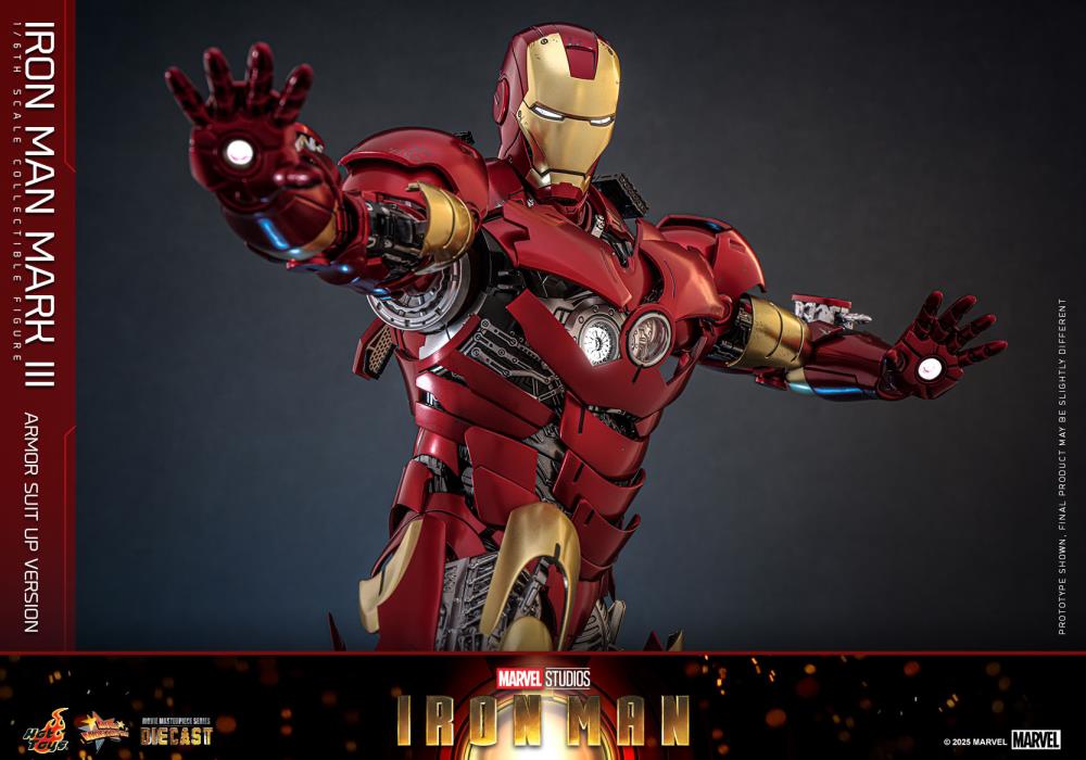 Marvel MMS825 Iron Man Mark III (Armor Suit Up Ver.) 1/6th Scale Collectible Figure Gallery Image 13