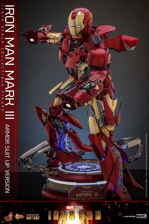 Marvel MMS825 Iron Man Mark III (Armor Suit Up Ver.) 1/6th Scale Collectible Figure Gallery Image 9