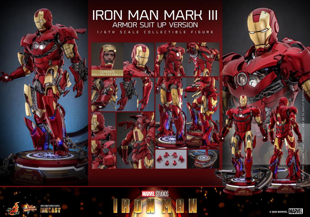 Marvel MMS825 Iron Man Mark III (Armor Suit Up Ver.) 1/6th Scale Collectible Figure Gallery Image 20