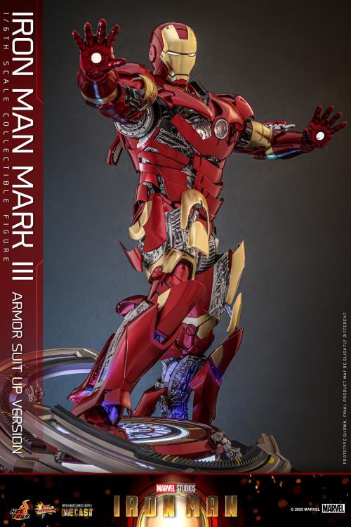 Marvel MMS825 Iron Man Mark III (Armor Suit Up Ver.) 1/6th Scale Collectible Figure Gallery Image 7