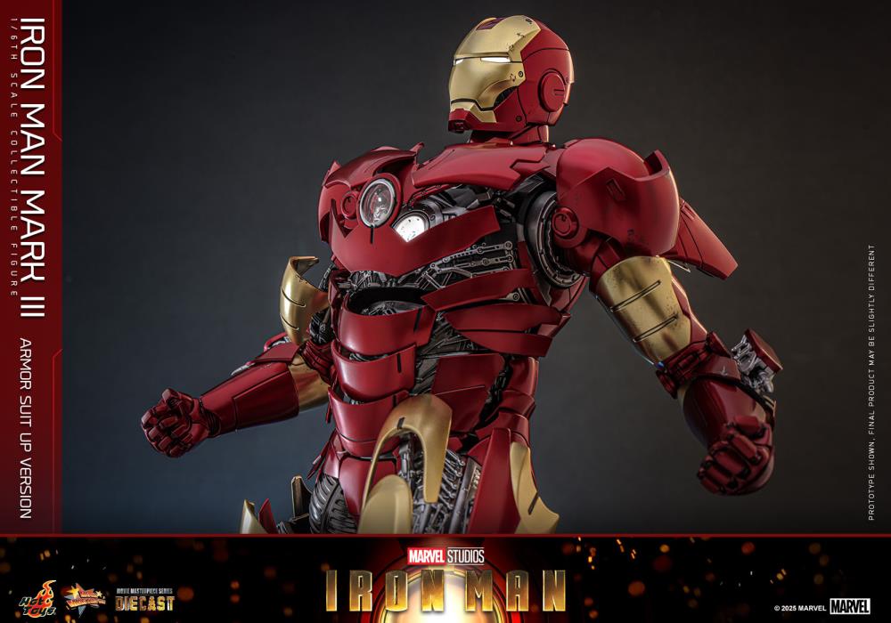 Marvel MMS825 Iron Man Mark III (Armor Suit Up Ver.) 1/6th Scale Collectible Figure Gallery Image 12