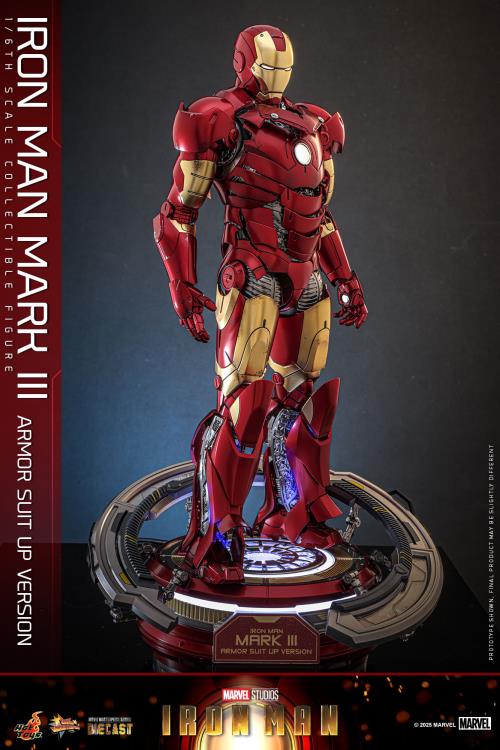 Marvel MMS825 Iron Man Mark III (Armor Suit Up Ver.) 1/6th Scale Collectible Figure Gallery Image 6