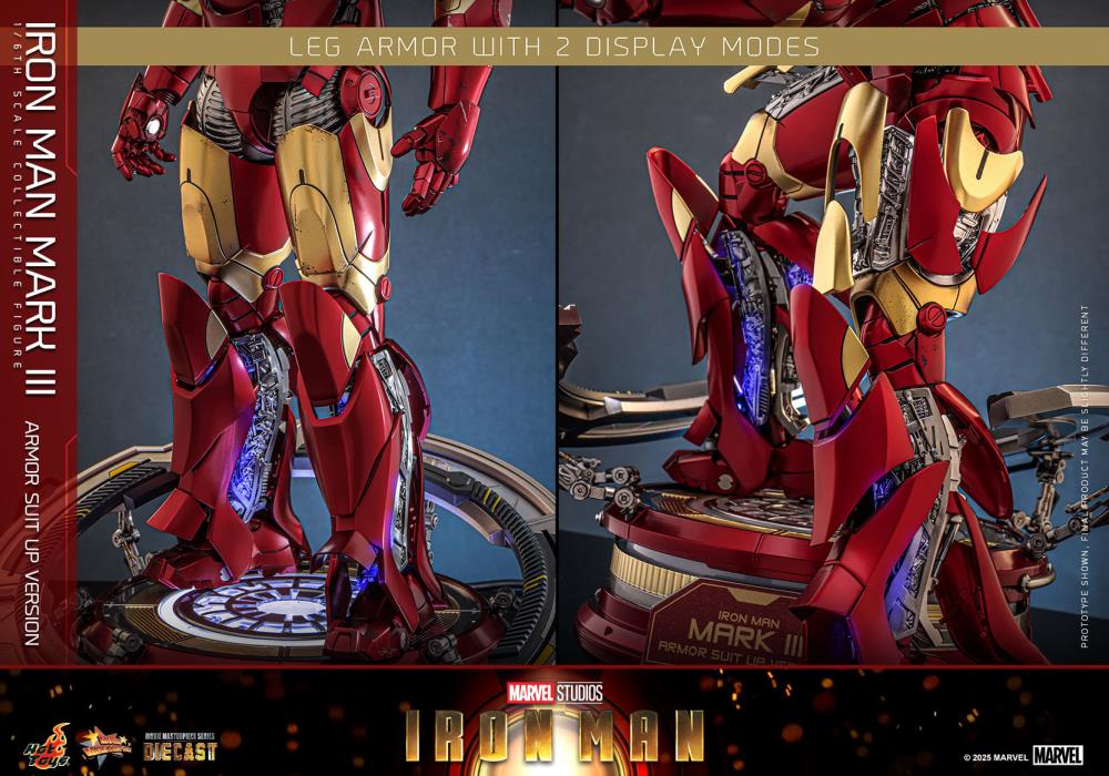 Marvel MMS825 Iron Man Mark III (Armor Suit Up Ver.) 1/6th Scale Collectible Figure Gallery Image 16