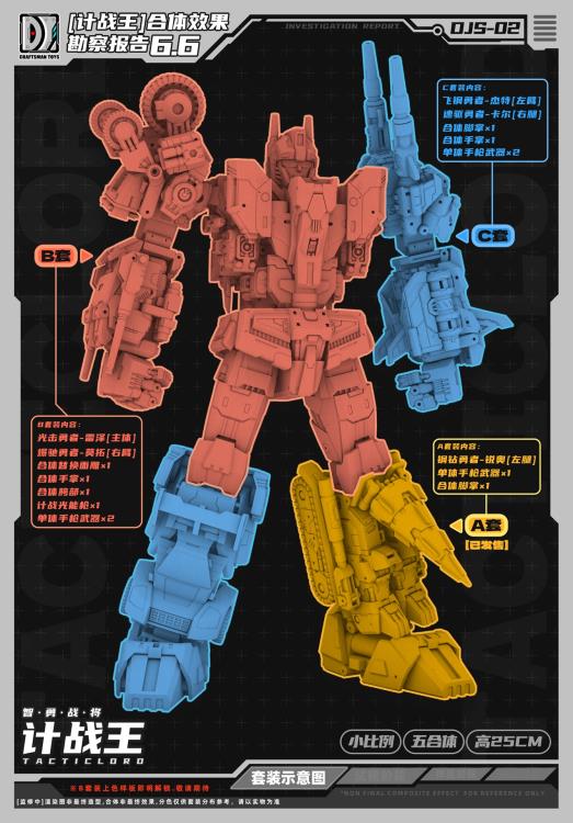 Tactic Lord (Triple Changer) Combiner Set of 5 Action Figures Gallery Image 10