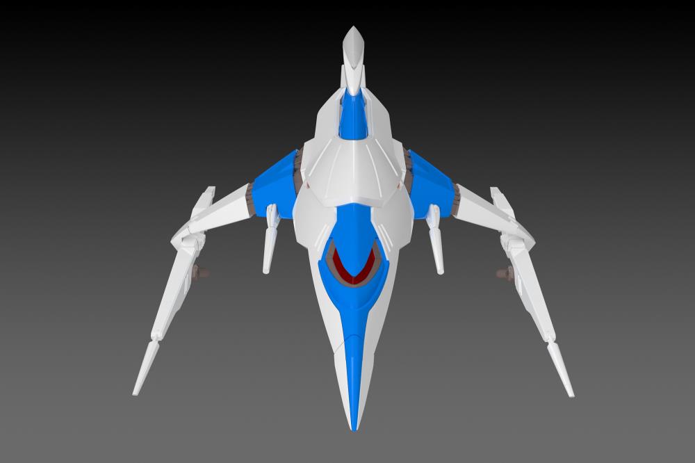 Darius 3F-1B Silver Hawk Space Fighter (Player 2 Ver.) 1/144 Scale Model Kit (Reissue) Gallery Image 3