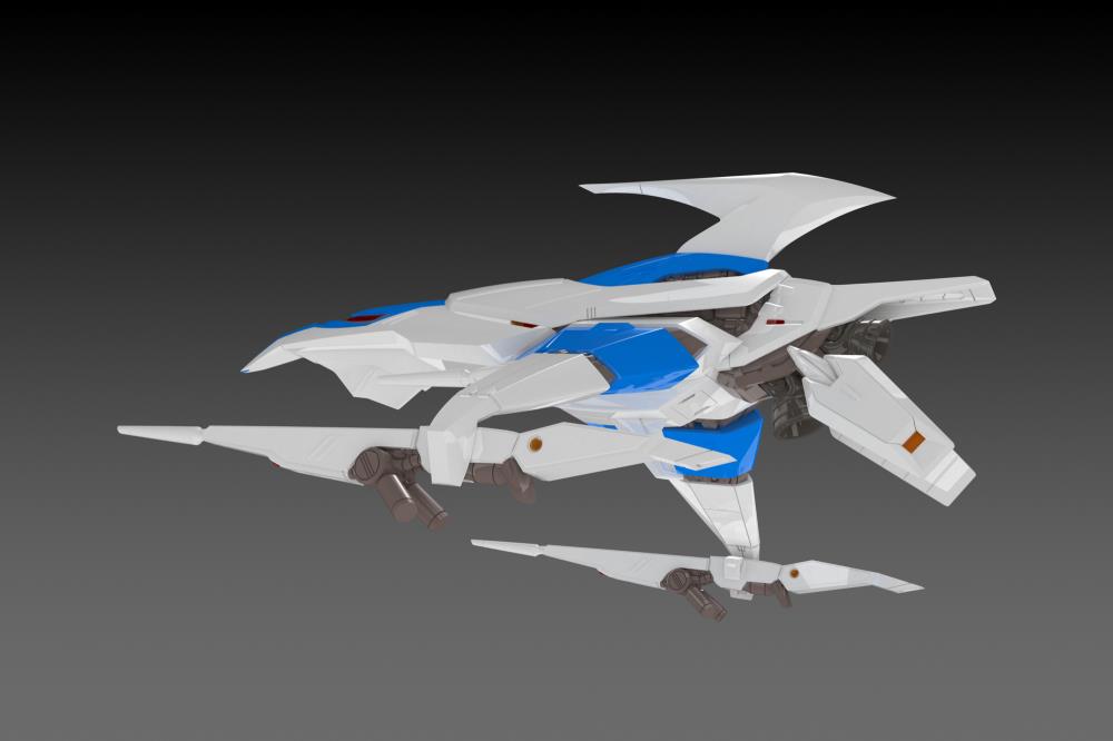 Darius 3F-1B Silver Hawk Space Fighter (Player 2 Ver.) 1/144 Scale Model Kit (Reissue) Gallery Image 6