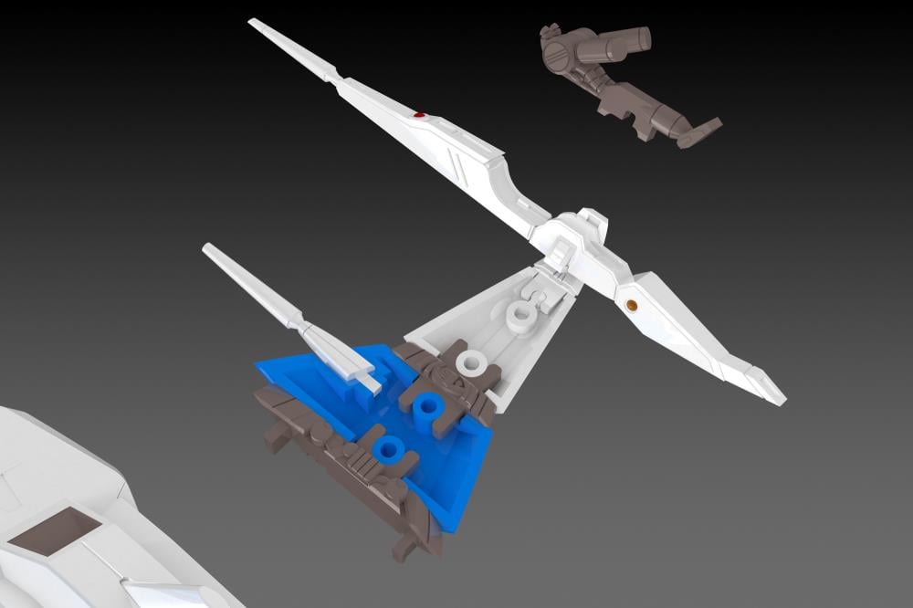 Darius 3F-1B Silver Hawk Space Fighter (Player 2 Ver.) 1/144 Scale Model Kit (Reissue) Gallery Image 9