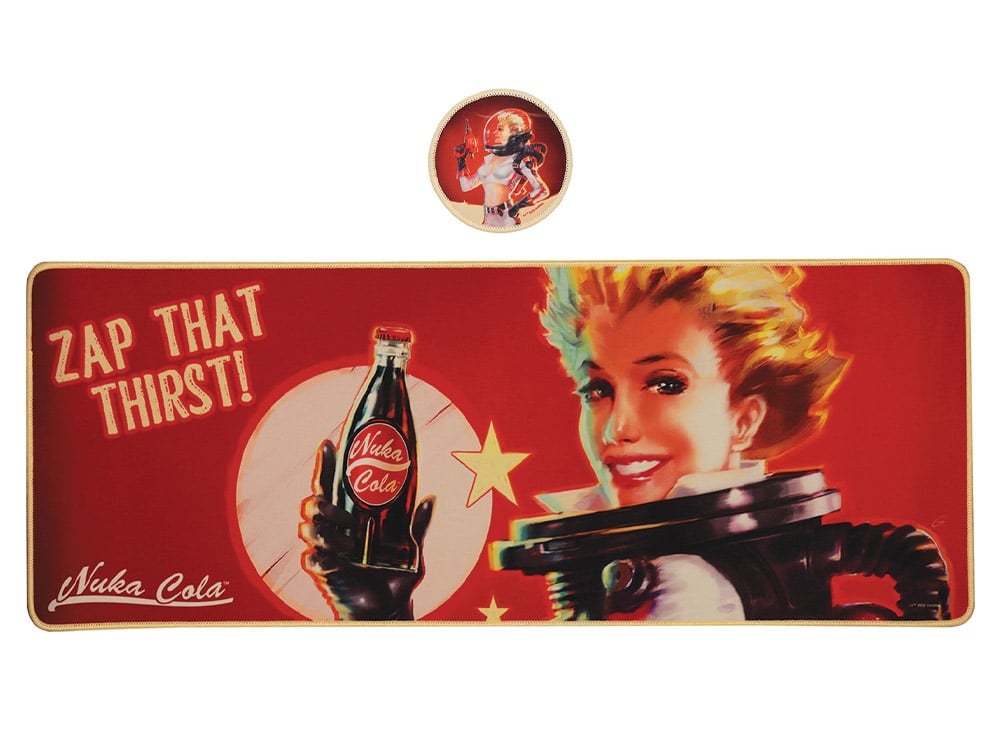 Fallout Nuka Cola XL Desk Pad and Coaster Set