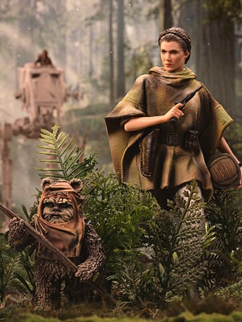 Star Wars: Return of the Jedi Leia and Wicket 1/10 Art Scale Limited Edition Statue Gallery Image 2