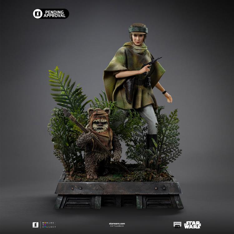 Star Wars: Return of the Jedi Leia and Wicket 1/10 Art Scale Limited Edition Statue Gallery Image 3