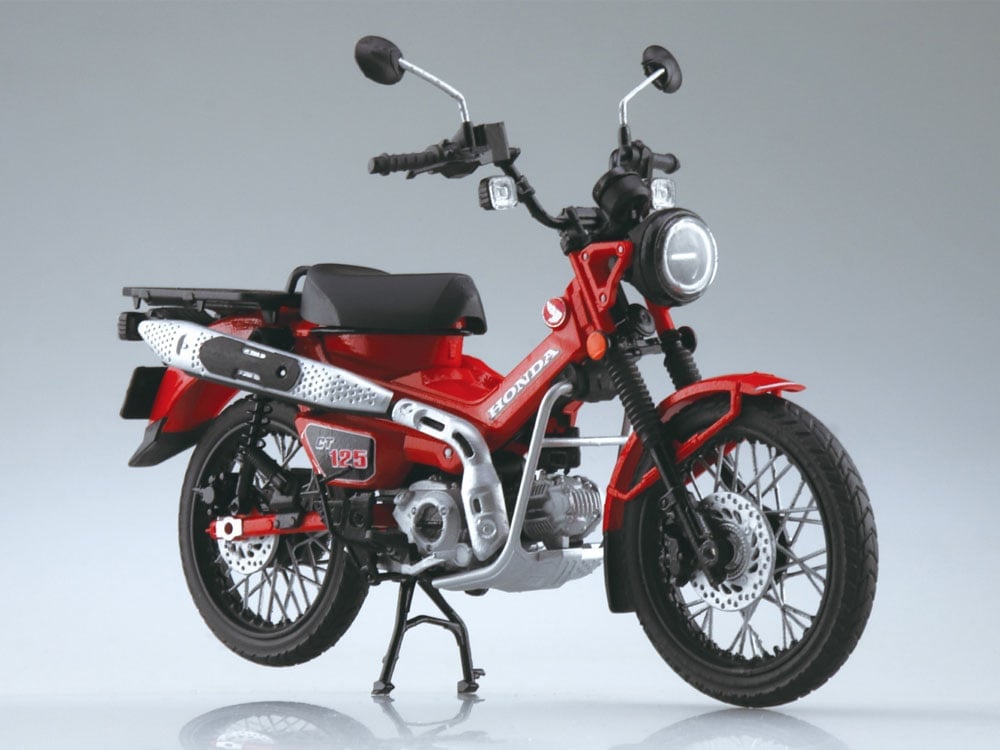 AOSHIMA CT125 1/12スケール ハンターカブ 　スーパーカブ Aoshima Honda CT125 Hunter Cub (Glowing Red) 1/12 Scale Diecast