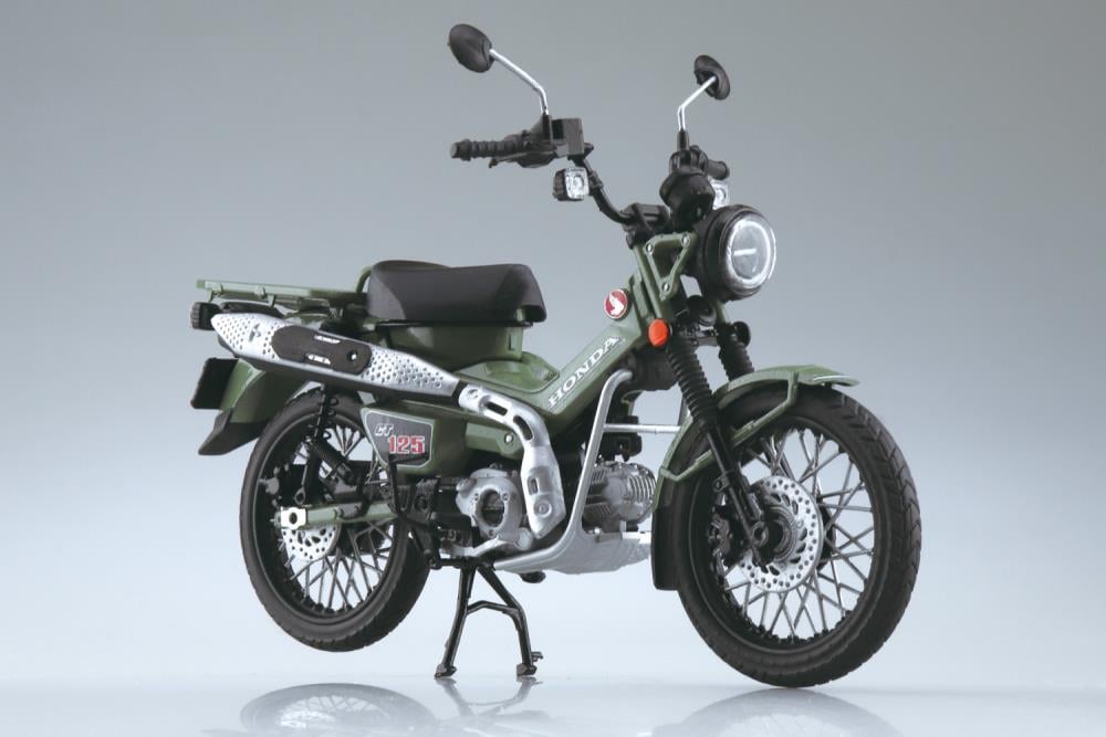 AOSHIMA CT125 1/12スケール ハンターカブ 　スーパーカブ Aoshima Honda CT125 Hunter Cub (Pearl Organic Green) 1/12 Scale