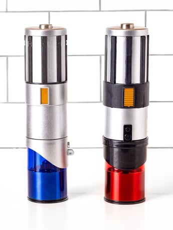 Star Wars Lightsaber Electric Salt & Pepper Mill Grinder Set Gallery Image 2
