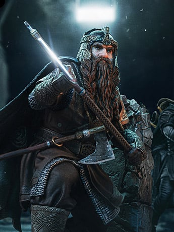 The Lord of the Rings Gimli Unleashed 1/10 Art Scale Limited Edition Statue Gallery Image 2