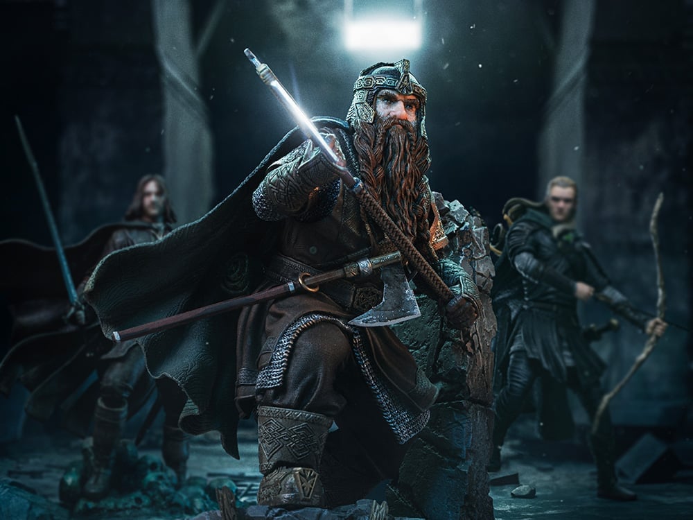 The Lord of the Rings Gimli Unleashed 1/10 Art Scale Limited Edition Statue Gallery Image 1