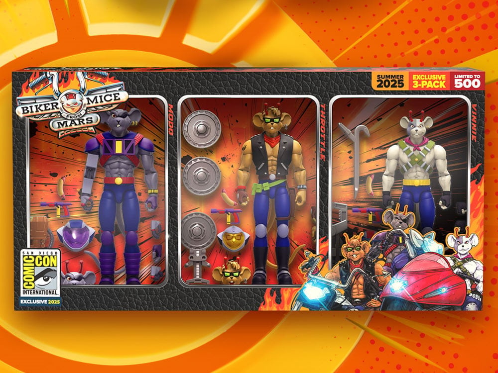 Biker Mice from Mars Throttle, Modo, & Vinnie SDCC 2025 Exclusive