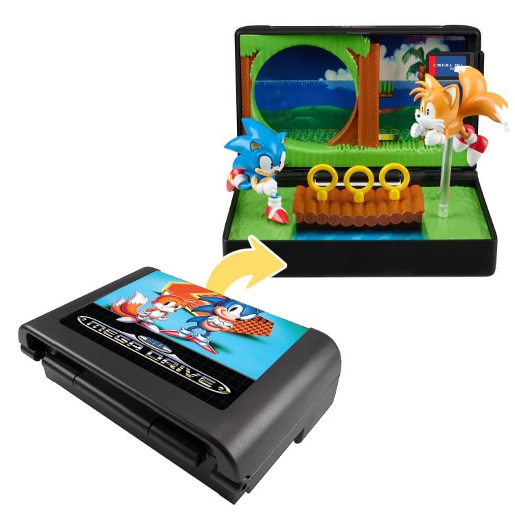 Sonic the Hedgehog 2 Console Heroes Green Hill Zone (Mega Drive) Cartridge Diorama Gallery Image 13