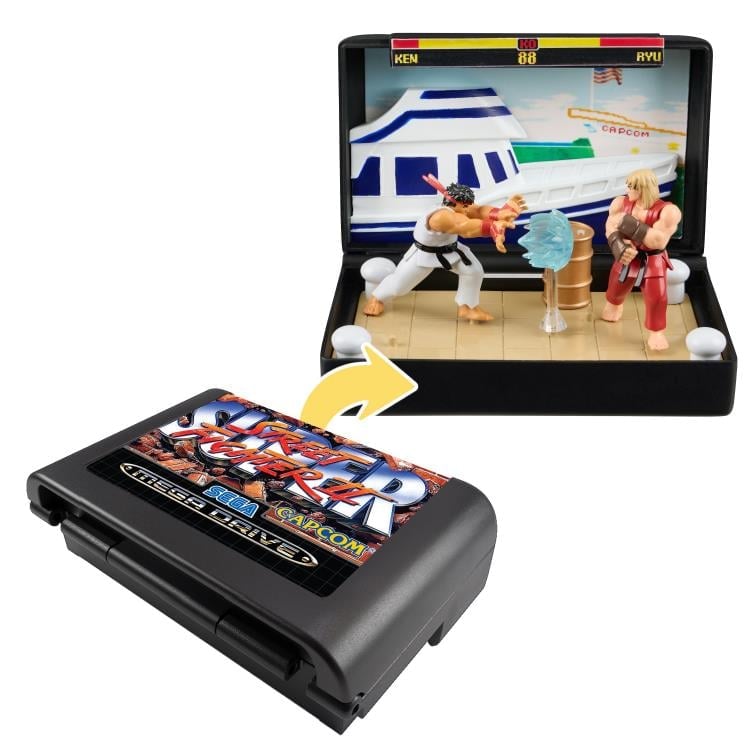 Street Fighter II Console Heroes Ken Stage (Mega Drive) Cartridge Diorama Gallery Image 9