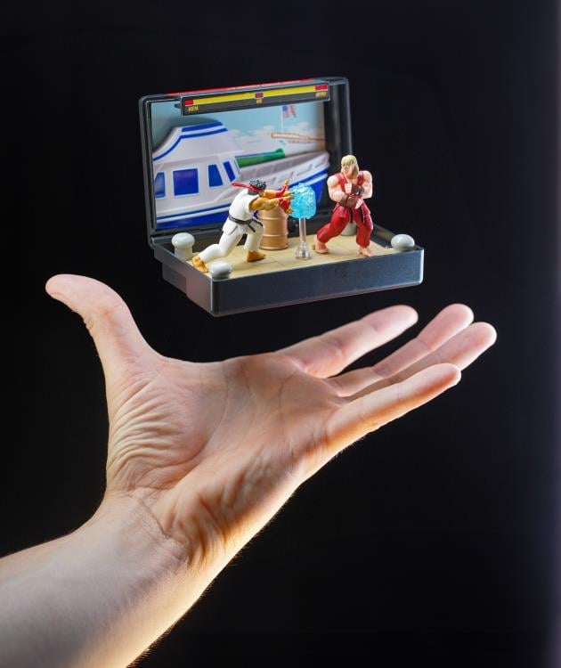 Street Fighter II Console Heroes Ken Stage (Mega Drive) Cartridge Diorama Gallery Image 3