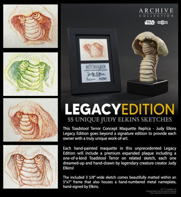 Star Wars: Return of the Jedi Archive Collection Toadstool Terror (Legacy Edition) Limited Edition Concept Maquette Replica Gallery Image 9