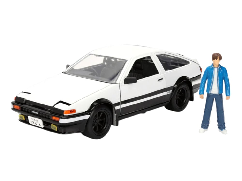 Initial D Hollywood Rides Takumi & 1/24 Scale 1986 Toyota Trueno Model