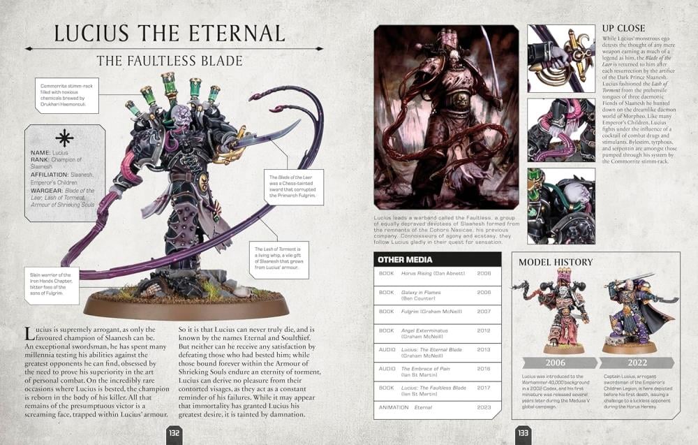 Warhammer 40,000 Character Encyclopedia with Exclusive Lieutenant Titus Miniature Gallery Image 6