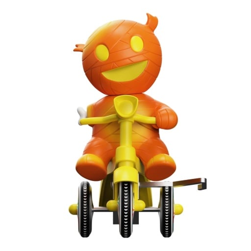 Super Cycles Mummy Boy (Orange with Yellow Trike) SDCC 2025 Exclusive Gallery Image 4