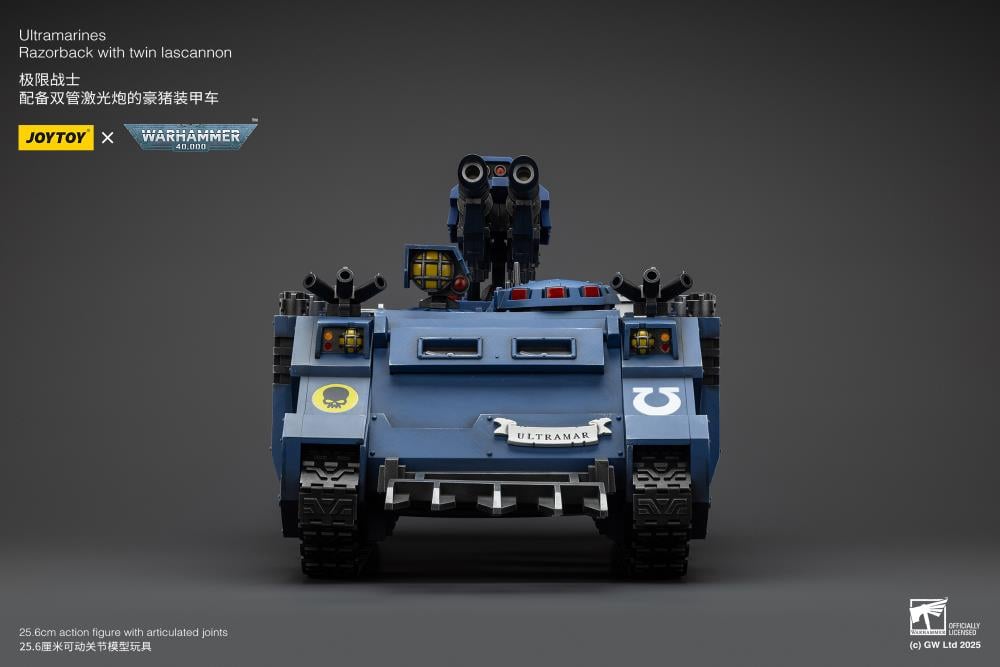 Warhammer 40K Ultramarines Razorback with Twin Lascannon 1/18 Scale Vehicle Gallery Image 4