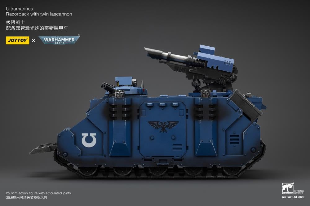 Warhammer 40K Ultramarines Razorback with Twin Lascannon 1/18 Scale Vehicle Gallery Image 10