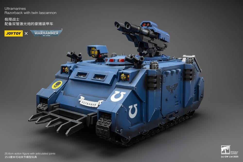 Warhammer 40K Ultramarines Razorback with Twin Lascannon 1/18 Scale Vehicle Gallery Image 3