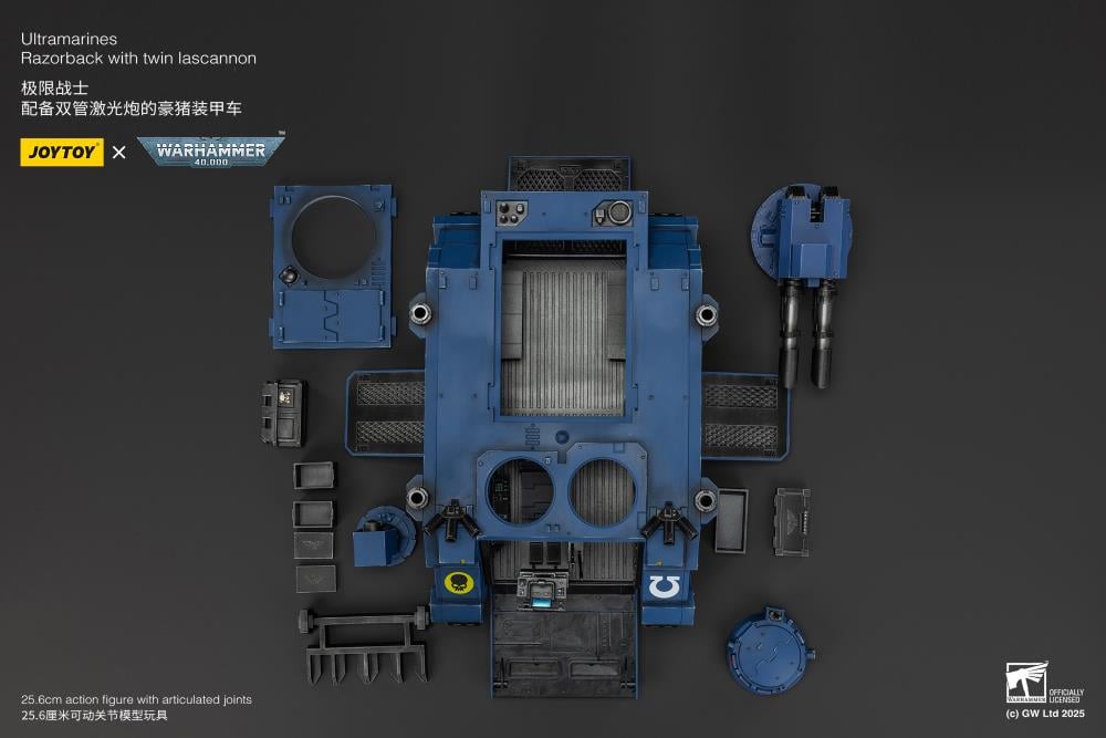 Warhammer 40K Ultramarines Razorback with Twin Lascannon 1/18 Scale Vehicle Gallery Image 16