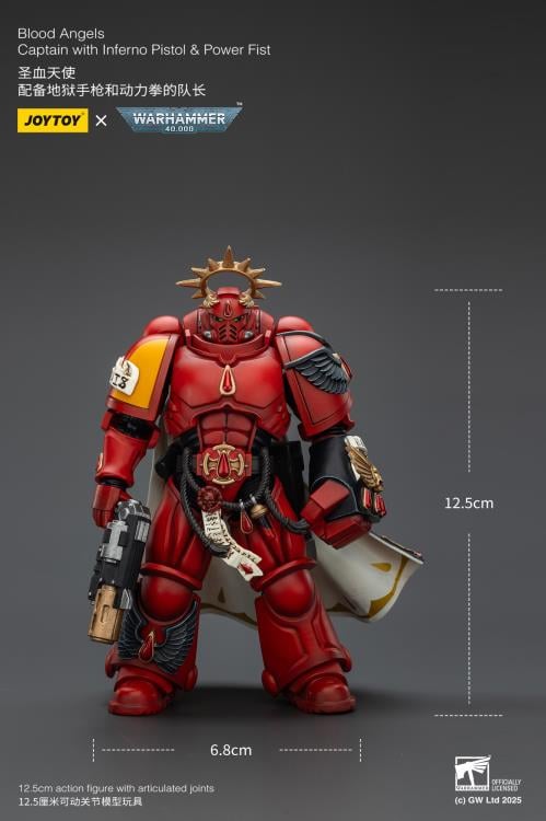 Warhammer 40K Blood Angels Captain with Inferno Pistol & Power Fist 1/18 Scale Action Figure Gallery Image 12
