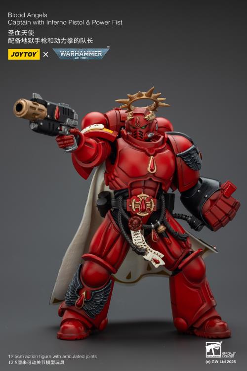 Warhammer 40K Blood Angels Captain with Inferno Pistol & Power Fist 1/18 Scale Action Figure Gallery Image 4