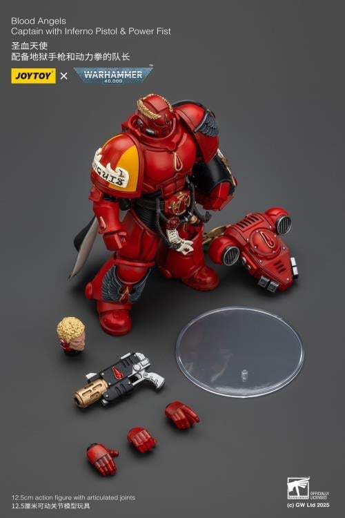 Warhammer 40K Blood Angels Captain with Inferno Pistol & Power Fist 1/18 Scale Action Figure Gallery Image 13