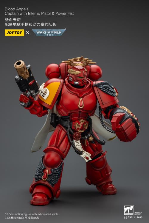 Warhammer 40K Blood Angels Captain with Inferno Pistol & Power Fist 1/18 Scale Action Figure Gallery Image 5