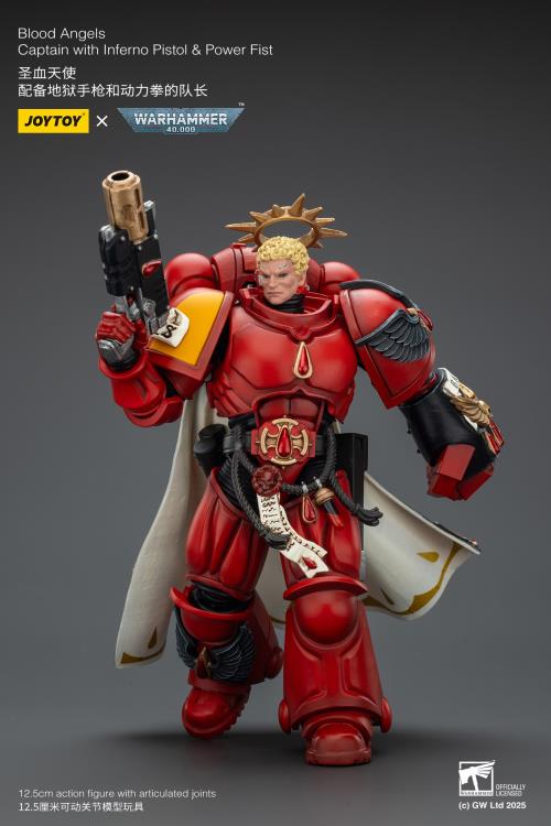 Warhammer 40K Blood Angels Captain with Inferno Pistol & Power Fist 1/18 Scale Action Figure Gallery Image 11
