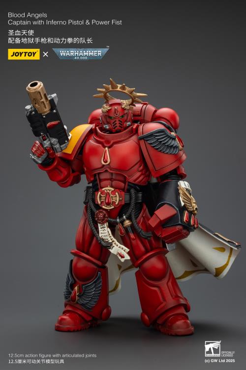 Warhammer 40K Blood Angels Captain with Inferno Pistol & Power Fist 1/18 Scale Action Figure Gallery Image 7