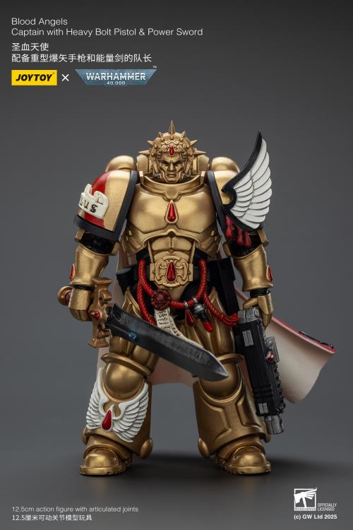 Warhammer 40K Blood Angels Captain with Heavy Bolt Pistol & Power Sword 1/18 Scale Action Figure Gallery Image 8