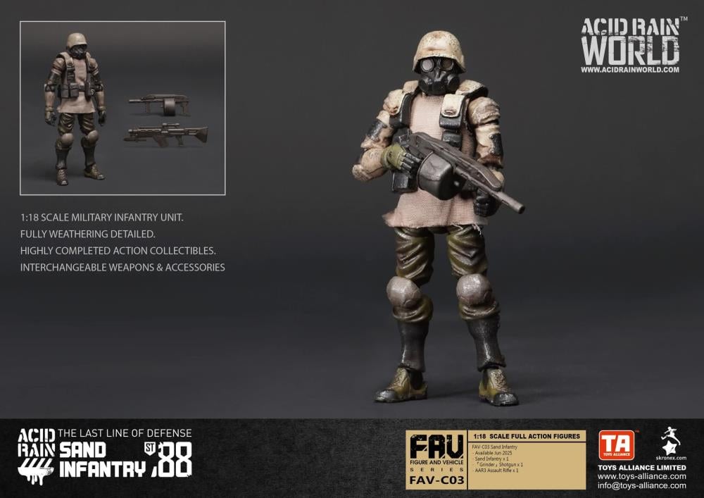 Acid Rain FAV-C03 Sand Infantry 1/18 Scale Exclusive Action Figure Gallery Image 3