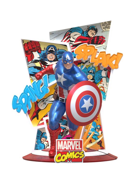 Marvel Comics D-Stage DS-086SP Captain America (Metallic Ver.) Statue Gallery Image 9