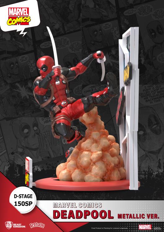 Marvel Comics D-Stage DS-150SP Deadpool (Metallic Ver.) Statue Gallery Image 7