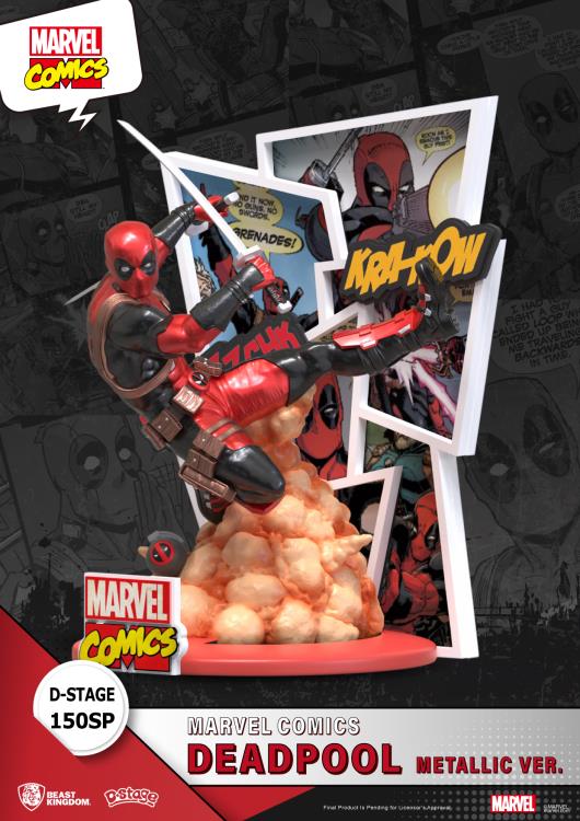Marvel Comics D-Stage DS-150SP Deadpool (Metallic Ver.) Statue Gallery Image 3