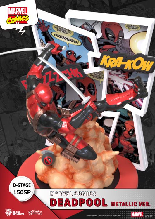 Marvel Comics D-Stage DS-150SP Deadpool (Metallic Ver.) Statue Gallery Image 6