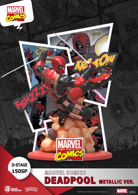 Marvel Comics D-Stage DS-150SP Deadpool (Metallic Ver.) Statue Gallery Image 4