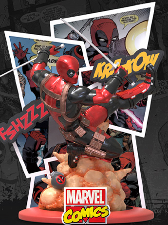 Marvel Comics D-Stage DS-150SP Deadpool (Metallic Ver.) Statue Gallery Image 2